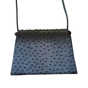 Vintage Sasha Black Beaded Crossbody Carry Evening Bag